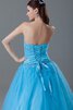 Gerüschtes Juwel Ausschnitt Duchesse-Linie Quinceanera Kleid mit Rücken Schnürung - 6