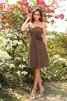 Abito da Damigella con Fiore in Chiffon Cuore Cerniera Principessa - 4