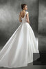 Robe de mariée avec décoration dentelle glamour solennelle solennel naturel - 2