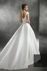 Vestido de Novia de Atractivo de Largo de Natural de Cola Corte - 2