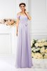 Chiffon Drapiertes Anständiges Bodenlanges Brautjungfernkleid mit Empire Taille - 19