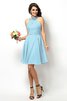 Robe demoiselle d'honneur naturel bref de col haut ligne a de princesse - 18