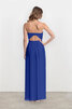 Robe demoiselle d'honneur morden avec zip impressioé naturel luxueux - 2