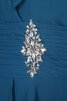 Vestido de Dama de Honor en Gasa de con Lentejuelas de Natural de Cristal de Cremallera - 5