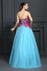 Empire Taille Ärmelloses Formelles Quinceanera Kleid mit Bordüre mit Rücken Schnürung - 2