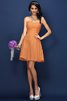 Robe demoiselle d'honneur naturel plissé bref ligne a en satin - 20