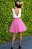 Vestido de Homecoming de Corte princesa en Tul de Moda de Escote en V - 2