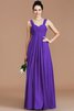 Robe demoiselle d'honneur naturel en chiffon de col en cœur jusqu'au sol d'empire - 30