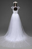 Robe de mariée gracieux de col bateau de sirène romantique naturel - 4