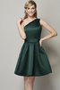 Vestido de Dama de Honor en Satén de Natural de Un sólo hombro de Cremallera - 8