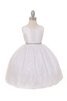 Robe de cortège enfant plissé avec perle ceinture de lotus longueur au ras du sol - 4