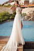 Robe de mariée facile nature femme branché avec sans manches avec chiffon - 1