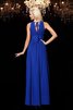 Prinzessin Empire Taille Ärmelloses Anständiges Abendkleid mit Perlen - 2
