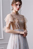 Robe de bal glamour avec perle vintage longue naturel - 6