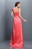 Robe demoiselle d'honneur longue en forme fermeutre eclair col en bateau en satin - 30