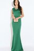 Robe mère de mariée naturel de sirène col u profond avec sans manches avec zip - 5