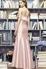 Sencillo Vestido de Dama de Honor de Corte-A de Escote Corazón de Largo - 1