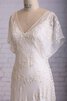 Robe de mariée luxueux brodé longueur à cheville avec bouton v encolure - 3