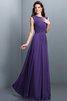 Prinzessin A Linie Plissiertes Normale Taille Brautjungfernkleid mit Drapierung - 24