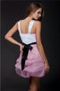 Robe de cocktail courte en organza de mode de bal de col en v ceinture - 2