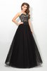 Robe de quinceanera longue naturel manche nulle de mode de bal fermeutre eclair - 5
