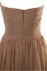 Dom Chiffon Mitte Rücken A-Linie Modern Abendkleid ohne Träger - 6
