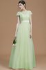 Vestido de Dama de Honor de Corte princesa de Corte-A de Manga corta - 33