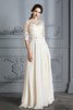 Abito da Sposa in Chiffon con Mezze Maniche a Spiaggia A-Line Senza Maniche - 6