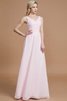 Robe demoiselle d'honneur naturel ligne a de col en v de princesse en chiffon - 27