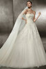 Romántico Vestido de Novia de Cordón de Exquisito de Encaje Adorno - 1