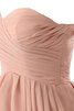 Robe de cocktail bref a-ligne de col en cœur ruché en chiffon - 2