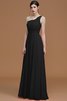 Ärmelloses Chiffon A Linie Gerüschtes Ein Schulterfreies Brautjungfernkleid - 8