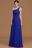 Ärmelloses Chiffon A Linie Gerüschtes Ein Schulterfreies Brautjungfernkleid - 31