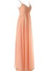 Robe demoiselle d'honneur entrecroisé fermeutre eclair ligne a avec chiffon manche nulle - 2
