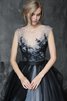 Vestido de Novia en Tul de Fajas de Escote redondo de Encaje Adorno de Apliques - 3