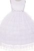 Robe de cortège enfant avec perle textile en tulle de tour de ceinture empire ligne a - 3