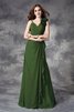 Vestido de Dama de Honor de Corte princesa en Gasa de Flores de Sin mangas - 4