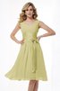 Normale Taille A-Linie Prinzessin Drapiertes Brautjungfernkleid aus Chiffon - 6