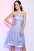 Chiffon Plissiertes Prinzessin Normale Taille A Linie Brautjungfernkleid - 17