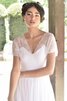 Robe de mariée facile discrete en chiffon avec décoration dentelle ceinture en étoffe - 5
