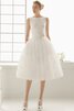 Robe de mariée luxueux fermeutre eclair a-ligne avec sans manches col en bateau - 2