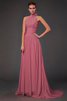Robe demoiselle d'honneur longue fermeutre eclair a-ligne avec chiffon dénudé - 28