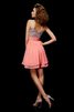 Robe fête de la rentrée naturel manche nulle de princesse avec perle v encolure - 2