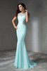 Normale Taille Perlenbesetztes Meerjungfrau Sweep train Attraktives Ballkleid - 5