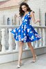 Satin Normale Taille Breiter Träger Spaghetti Träger Mini Cocktailkleid - 3