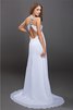 Robe de bal longue pailleté ligne a manche nulle de traîne courte - 2