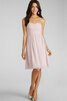 Robe demoiselle d'honneur bref en chiffon ruché col en forme de cœur - 11
