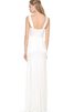 Robe de mariée plissé décontracté avec zip avec sans manches a plage - 2