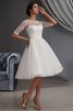 Robe de cocktail informel simple fermeutre eclair au niveau de cou appliques - 2