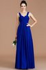 Robe demoiselle d'honneur naturel en chiffon de col en cœur jusqu'au sol d'empire - 31